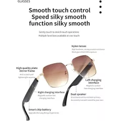 Lunettes Bluetooth Intelligentes avec Protection UV et Autonomie 8h