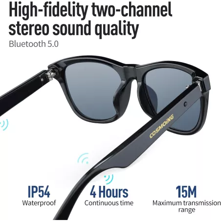 Lunettes de Soleil Bluetooth Intelligentes COSMOING : Musique, Appels Mains Libres & Protection UV !