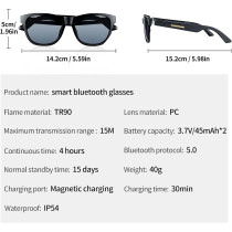 Smart Bluetooth Sunglasses – UV Protection, Hands-Free Calling