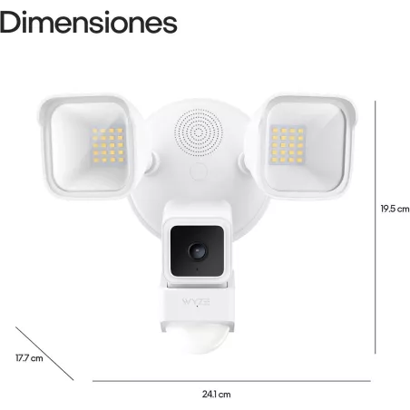Projecteur Wyze Cam avec 2600 Lumens et Détection de Mouvement à 270°