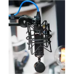 Logitech Blue Spark SL Blackout : Micro XLR Pro - Qualité Studio pour Podcast, Streaming et Gaming!