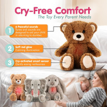 Gemma Joy Cry-Activated Baby Soother Bear - Sleep Aid for Babies