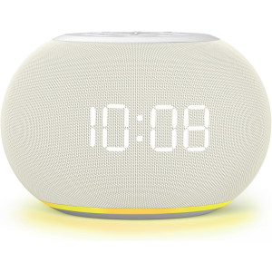 Reacher Auto-Dimmable Alarm Clock with USB & White Noise Machine