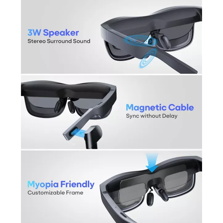 Lunettes AR FANGOR : Immersion Totale, Confidentialité & Confort Visuel – Écran 201, Anti-Lumière Bleue Lunettes AR FANGOR : Immersion Totale, Confidentialité & Confort Visuel – Écran 201, Anti-Lumière Bleue