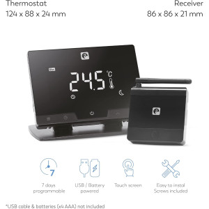 Thermostat Garza Wi-Fi – Programmable, Compatible Alexa et Google