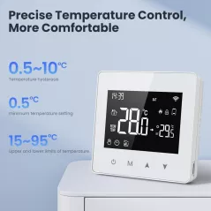 Thermostat Connecté WiFi LED: Contrôle Vocal & App, Économie dÉnergie, Compatible Alexa & Google Home