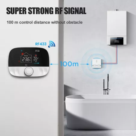 Thermostat WiFi Intelligent Tuya : Chauffage Programmable, Économie dÉnergie, Compatible Alexa & Google