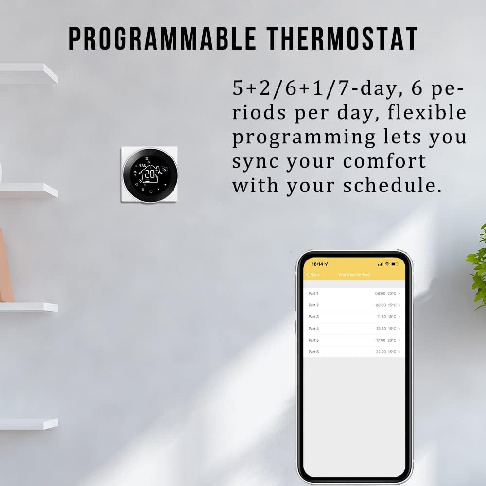 Smart WiFi Thermostat for Floor Heating - Alexa Compatible