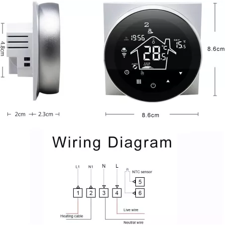 Thermostat Connecté WiFi pour Chauffage au Sol: Contrôle Intelligent et Économies dÉnergie!