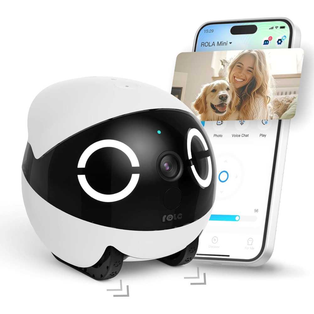 Enabot EBO ROLA Mini Caméra 2K avec Autonomie de 25 Jours Enabot EBO ROLA Mini Caméra 2K avec Autonomie de 25 Jours