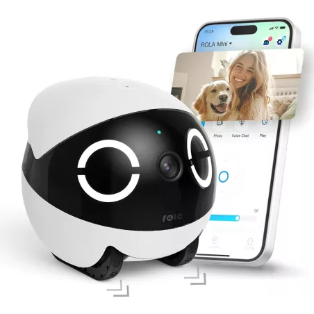 Enabot EBO ROLA Mini Caméra 2K avec Autonomie de 25 Jours