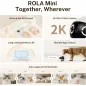 EBO ROLA Mini: Robot Caméra de Sécurité Mobile 2K, Autonomie 25 Jours, Audio Bidirectionnel