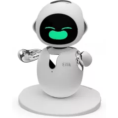 Eilik Argent : Robot de Bureau Interactif et Attachant avec Jeux et Émotions