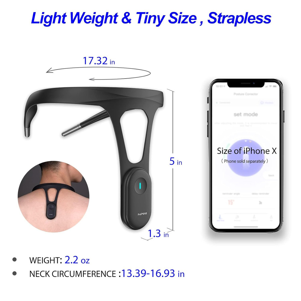 P1 Smart Posture Trainer, App-Controlled, Correct Posture in Real-Time