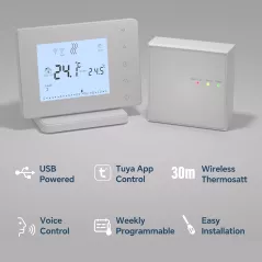Thermostat WiFi Intelligent Beok: Contrôle Facile, Alexa & Google Home, Économie dÉnergie