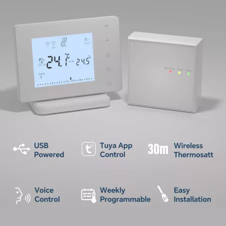 Thermostat WiFi Intelligent Beok: Contrôle Facile, Alexa & Google Home, Économie dÉnergie