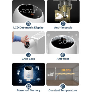 Beok Smart WiFi Radiator Thermostat  Tuya/Alexa Compatible