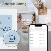 Thermostat Intelligent WiFi Beok: Chauffage Programmable, Contrôle Vocal Alexa/Google, Écran LCD