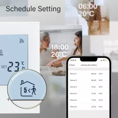 Thermostat Intelligent WiFi Beok: Chauffage Programmable, Contrôle Vocal Alexa/Google, Écran LCD
