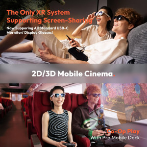 VITURE Pro XR Glasses - 135" HD Display, 120Hz, Myopia Adjustments
