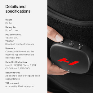 Hyperice Venom 2 Back Wrap - Fast Heat & Vibration for Relief