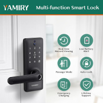 2-in-1 Video Doorbell Smart Lock with Keypad, WiFi, and 6 Unlock Modes