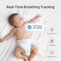 Cheego X3 Pro Moniteur Bébé - Respiration,Sommeil, Sécurité & Vidéo 2K