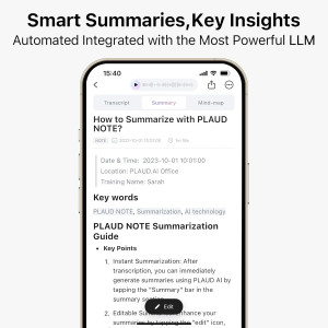 AI Voice Recorder with App, 112 Languages, 64GB Memory, Transcribe