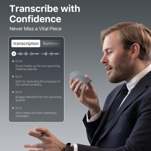 AI Voice Recorder with App, 112 Languages, 64GB Memory, Transcribe