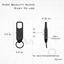 TCTEC 128GB Voice Recorder - Voice Activated, USB-C Compatible