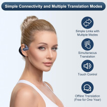 144-Language Translator Earbuds with Bluetooth & Real-Time Voice