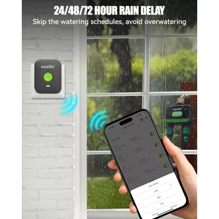 Minuteur d’Arrosage WiFi Intelligent à Deux Zones