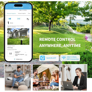 Contrôleur d'Arrosage Intelligent WiFi 8 Zones pour Économie d’Eau