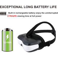 Portable 120-Inch Video Goggles, HDMI Input, Rechargeable Battery