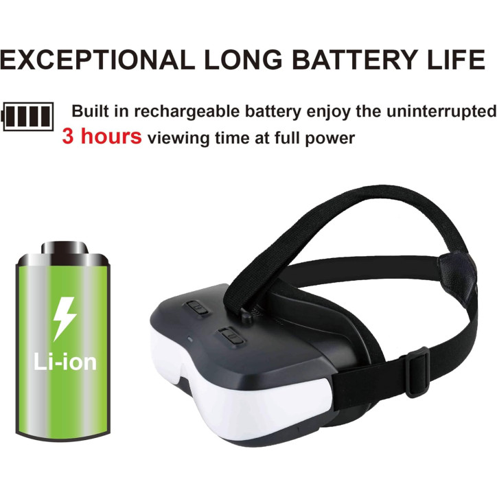 Lunettes Vidéo HD 120 Portables VISIONHMD: Écran Immersion Totale, Batterie Longue Durée