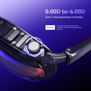 Portable 120-Inch Video Goggles, HDMI Input, Rechargeable Battery