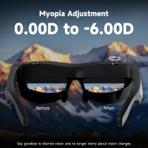 T1 AR Glasses with 1080P Display, Myopia Adjustable, Portable Theater