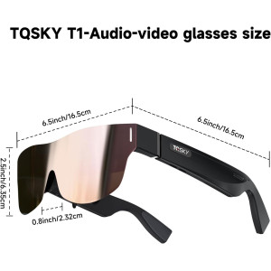 T1 Smart Glasses with 150'' Screen for iPhone, Android, and PC