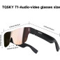 TQSKY T1 Smart Glasses: 150 HD Theater, Myopia-Friendly, Portable Cinema for iPhone, Android & PC!