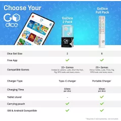 GoDice Full Pack - Dés interactifs pour famille et amis