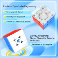 GAN 356 i Carry 2: Smart Speed Cube - Bluetooth, Magnetic, 700-Hour Battery!