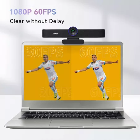 Webcam Tenveo 1080P 60FPS : Vidéo et Audio pour Réunions et Streaming