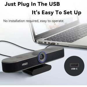 Webcam Tenveo 1080P 60FPS : Vidéo et Audio  pour Réunions et Streaming