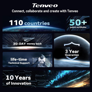 Webcam Tenveo 1080P 60FPS : Vidéo et Audio  pour Réunions et Streaming