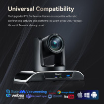 Tenveo UHD 4K PTZ Camera with 12X Zoom for Conferencing and Streaming