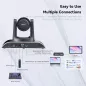 Tenveo Caméra PTZ 4K UHD 12X Zoom Optique : Capturez lExcellence pour vos Conférences et Livestreams!