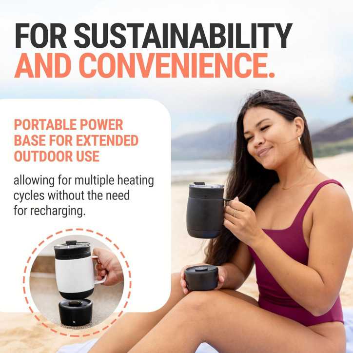 HOT KUP Smart Heated Coffee Mug: 14oz Temperature Control, Perfect Hot or Cold Drinks! HOT KUP Smart Heated Coffee Mug: 14oz Temperature Control, Perfect Hot or Cold Drinks!