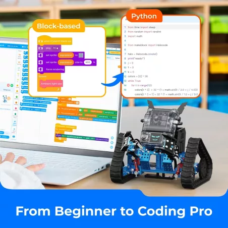mBot2 Rover : Robot Educatif Programmable pour Enfants (8-12 ans) - STEM, Codage, Exploration!