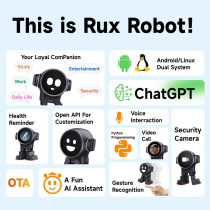 Rux AI Smart Pet Robot Interactive Desktop Companion with AI Chat