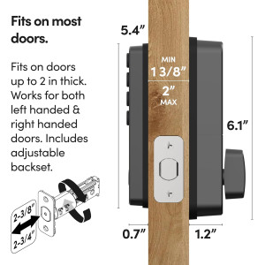 Smart Deadbolt Lock  Fingerprint, Remote PIN, Alexa Control